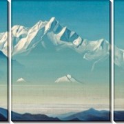 Модульная картина Гора пяти сокровищ (Два мира). Из серии «Святые горы», Рерих Николай Константинович фотография