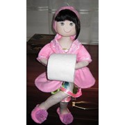 Текстильная кукла- держатель для туалетной буиаги фото
