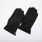Перчатки мужские, размер 11, подклад шерсть, цвет чёрный фото