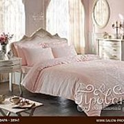 Постельное белье Tivolyo Home BAMBURA бамбуковый сатин-жаккард розовый 1,5 спальный фото