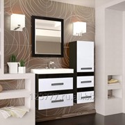 Комплект мебели подвесной Сакура 800 (тумба, умывальник «Олимпия», колонна, зеркало) фото