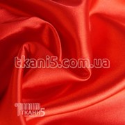 Ткань Стрейчевый атлас тонкий ( красный ) 2208