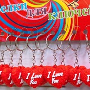 Брелоки на ключи 1 упаковка 12 шт объемные розочки в виде сердца фото