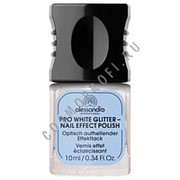 Alessandro Отбеливающий лак для ногтей Сверкающий Alessandro - Pro White Glitter Nail Effect Polish 03-019 10 мл