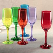 Набор бокалов для шампанского 200 мл “Радуга“, 6 шт фотография