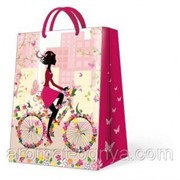Пакет подарочный "Модница" розовый 30x41x12 AGB015602