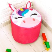 Мягкая игрушка-пуфик 'Единорог', 40 x 40 см, цвет розовый фото