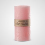 Розовая Ароматическая Свеча “Красный Мак“ 15 см. фото