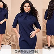 Платье женское полу приталенного кроя (3 цвета) АК/-772 -Темно-синий фотография