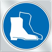 Знак охраны труда M-05 «Работать в защитной обуви» фото