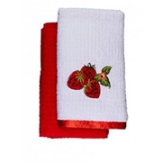 Набор махровых полотенец для кухни Romeo Soft 40*70 клубника фото