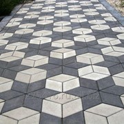 Тротуарная плитка Ромбик (серый) фото