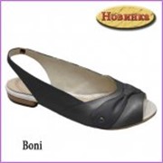 Босоножки на низком каблуке Boni черный фото