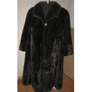 Пальто из меха-норка коричневая