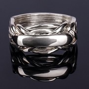 Мужское кольцо-головоломка из серебра от Wickerring фото