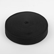 Лента эластичная, 35 мм, 25 ± 1 м, цвет чёрный фото