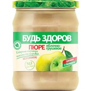 Пюре фруктовое яблочно-грушевое "Будь здоров", 450г