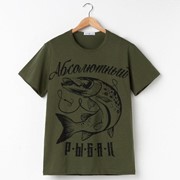 Мужская футболка "Абсолютный рыбак" (52 размер)