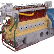 Двигатель-генератор ДвГА-500-1 газовый стационарный на природном, попутном нефтяном газе шахтном газ-метане, био-газе или других видах газов с электрическим зажиганием фото