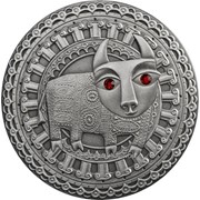 Зодиак. Телец - серебряная монета (Беларусь) фото