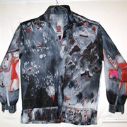 Батик-мужская рубашка из натурального рубашечного шёлка.