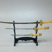 Сувенирный набор уменьшенный Катаны из 3-х шт фото