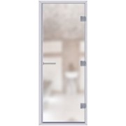 Дверь 60G для хамама (турецкой бани) 8х 20, бесцветное матовое фотография