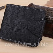 Мужской стильный кошелёк 4-1 черный фото
