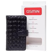 Кожаный чехол клатч для Samsung Galaxy S9 GSMIN Crocodile Texture LC (Черный) фото