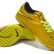 Футбольные сороконожки Nike HyperVenom Phelon TF Gold/Black фото