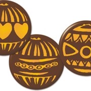 Шоколадный декор - шоколадные монетки с надписью фотография