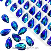 Пришивные капли (синтетическое стекло). Цвет Sapphire AB 11x18*1шт фото