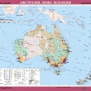 Австралія, Нова Зеландія. Економічна карта, м-б 1:6 000 000 фото
