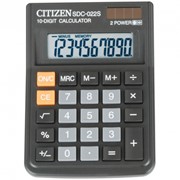 Калькулятор настольный SDC 10 разрядов, двойное питание, 87*120*22 мм, черный