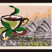 Рисунок на ткани для вышивания бисером “на мятный чай в Сиднее“ VKA4408 фотография