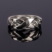 Серебряное кольцо головоломка от Wickerring фото