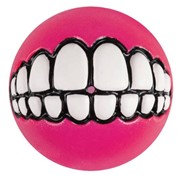 Rogz Rogz мяч с принтом зубы и отверстием для лакомств GRINZ, розовый (L) фотография
