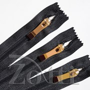 Молния пластиковая, черная, бегунок №73 - 20 см фото