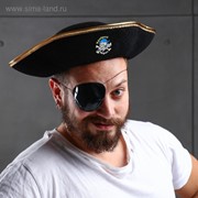 Шляпа пирата «Храбрый пират», р-р 55-56 фото