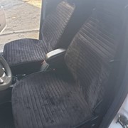 Чехлы автомобильных сидений комплект материал велюр цвет черный фотография