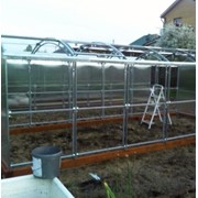 Каркас теплицы прямостенный 4*2,3*8 м (Шаг дуги 1 м) оцинкованный АГРО фото