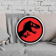 Декоративная подушка игрушка лого Парк юрского периода (Jurassic Park) фотография