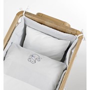 Постельное белье Geuther Комплект белья для кроватки-люльки Rabbit, белый фото