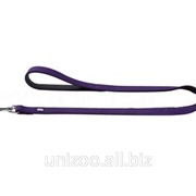 Поводок для собаки Hunter (Хантер) Provence кожаный Фиолетово/Черный