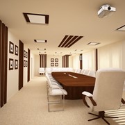 Дизайн интерьера зала конференций в 3D проекции