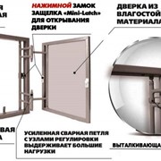 Ревизионные люки под плитку c фронтальным открыванием фото