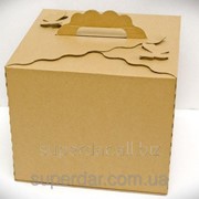 Коробка для торта, 300х300х250 мм, бурый