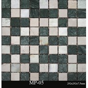 Мраморная мозаика.Плитка шлифованная МР-05(Зеленая шлифованная микс).Размер:292х292х7,5мм