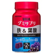 UHA Gummy Supple Железо и фолиевая кислота на 30 дней