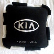 Подушка черная Kia с кантом фото